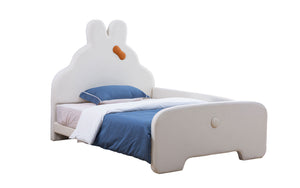 Mila Rabbit-Shape Leather Teen Bed