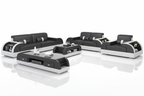 Piliu Leather Sofa Set with Side Storage - Reflection Complete