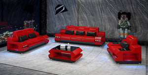 Celsius Modern Leather Sofa Set