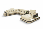 Sydney Large Leather Sectional with Side Table