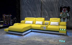 Celsius Mini Modern Leather Sectional