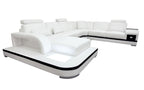 Everly Leather Sectional with LED Lights