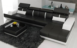 Mesa Small Modern Leather Sectional