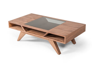 Douint Modern Walnut Coffee Table