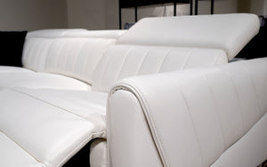 Haley Modern Leather Sectional with Recliner