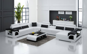 Talos Modern U-Shape Leather Sectional