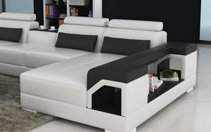 Talos Modern U-Shape Leather Sectional