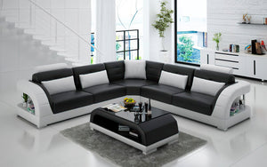 Lacus Modern Leather Sectional