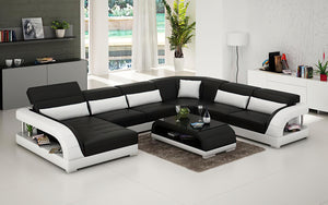 Monte Modern U-Shape Leather Sectional