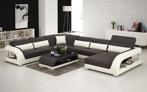 Monte Modern U-Shape Leather Sectional