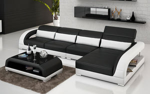 Monte Small Modern Leather Sectional