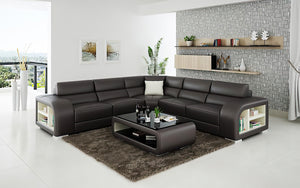 Poris Modern Leather Sectional