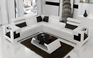Uri Modern Leather Sectional