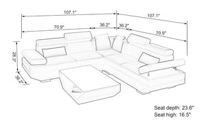 Merdell Modern Leather Sectional
