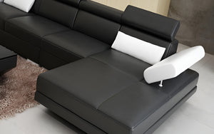 Merdell Small Modern Leather Sectional