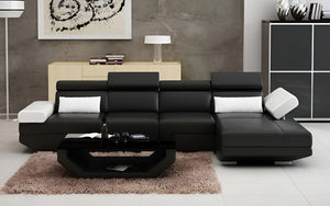 Merdell Small Modern Leather Sectional