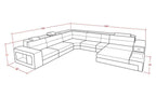 Martinelli Modern Large Leather Sectional With Storage