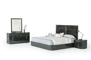 Axman Italian Modern Grey Bed