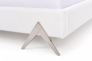 Cath Modern White Bed
