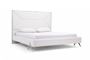 Cath Modern White Bed