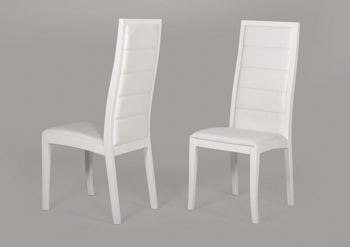 Davty Contemporary White Dining Chair (Set of 2)